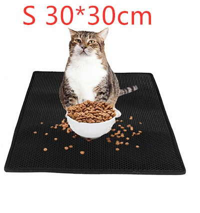 Double-Layer Honeycomb Cat Litter Mat – Waterproof, Urine-Proof & Easy Clean EVA Pad