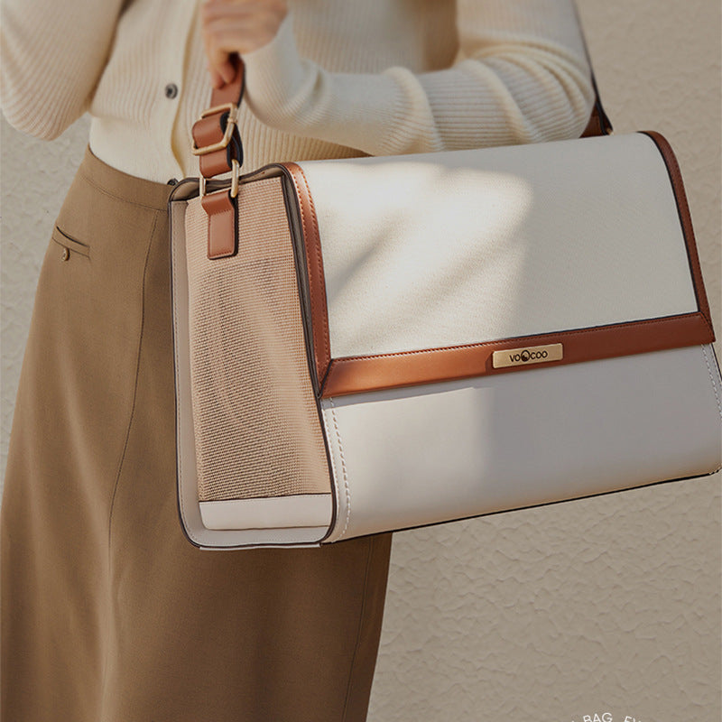 Mochila de lujo para gatos de un solo hombro: elegante y portátil transportador de viaje para gatos de menos de 4,5 kg