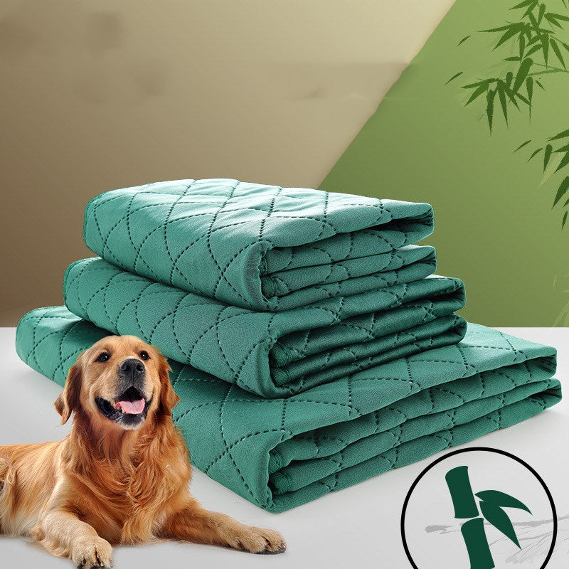 Natural Bamboo Fiber Dog Training Pad – Deodorizing, Moisture-Proof & Reusable Pet Mat