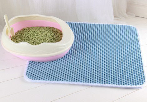 Double-Layer Honeycomb Cat Litter Mat – Waterproof, Urine-Proof & Easy Clean EVA Pad
