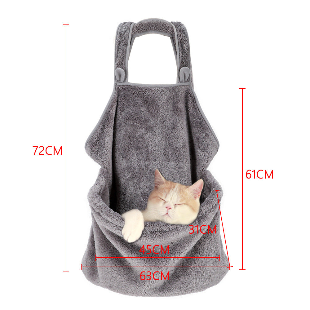 Plush Pet Carrier Backpack – Soft Shoulder Backpack for Cats & Small Dogs