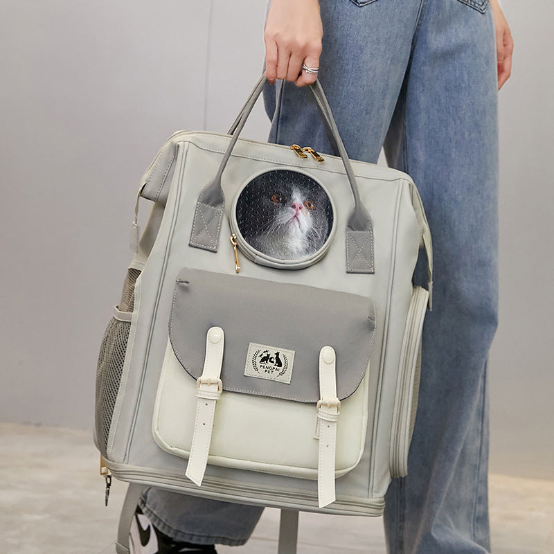 Mochila para gatos portátil, transpirable y de gran capacidad